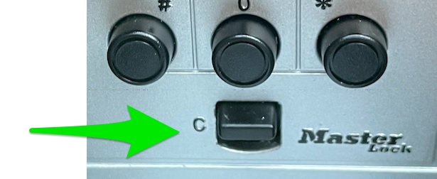 Lockbox showing the CLEAR button